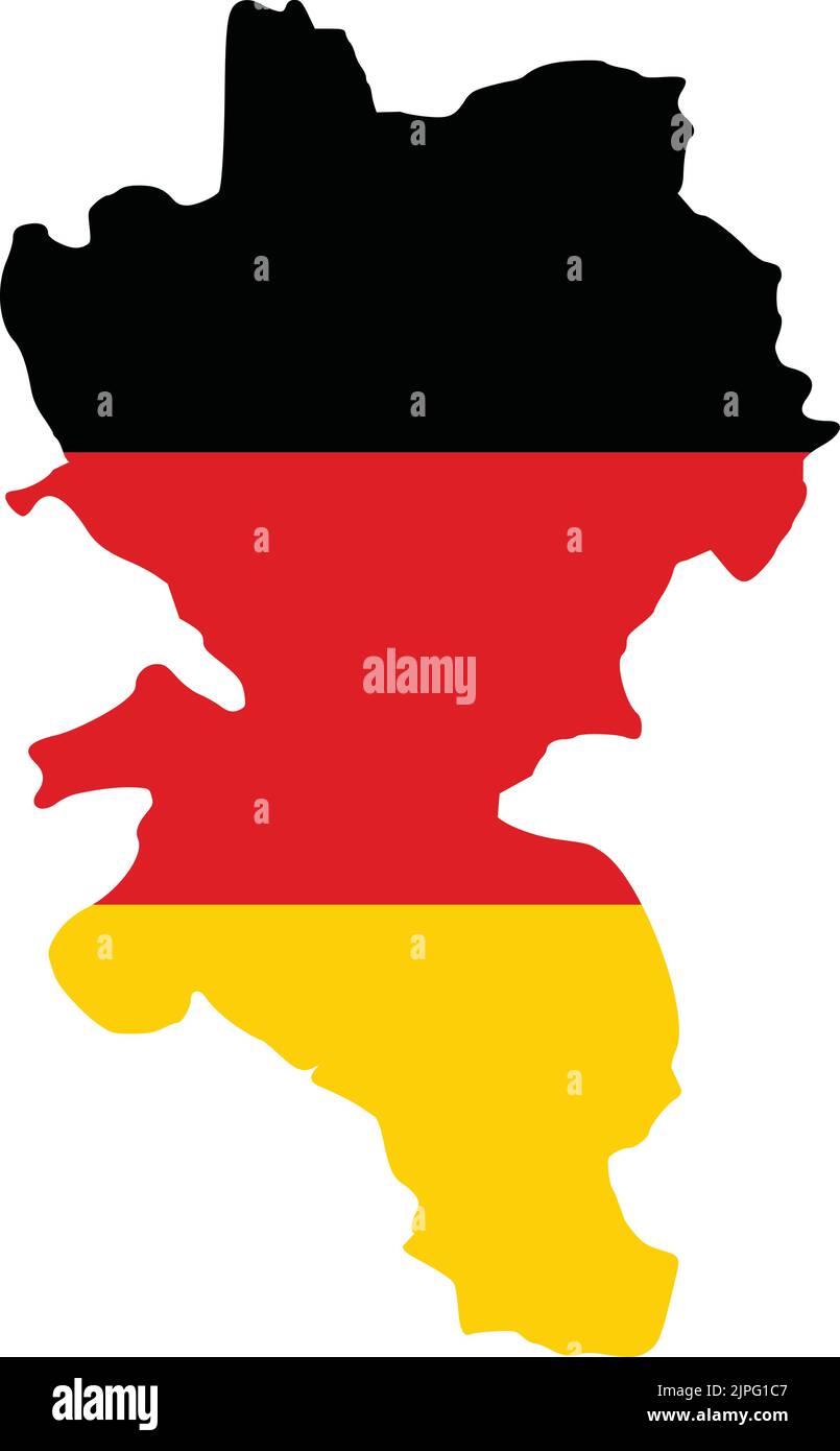 Flaggenkarte von WÜRZBURG, DEUTSCHLAND Stock Vektor