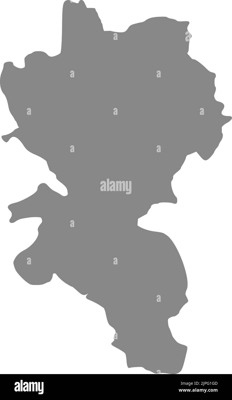 Graue Karte von WÜRZBURG, DEUTSCHLAND Stock Vektor