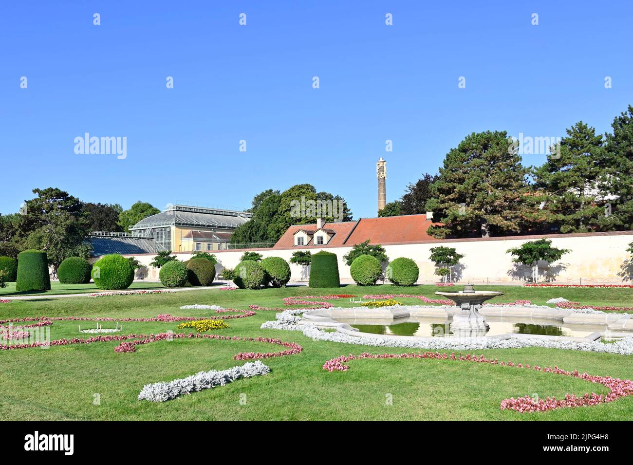 Wien, Österreich. Das Wüstenhaus im Schlosspark Schönbrunn Stockfoto