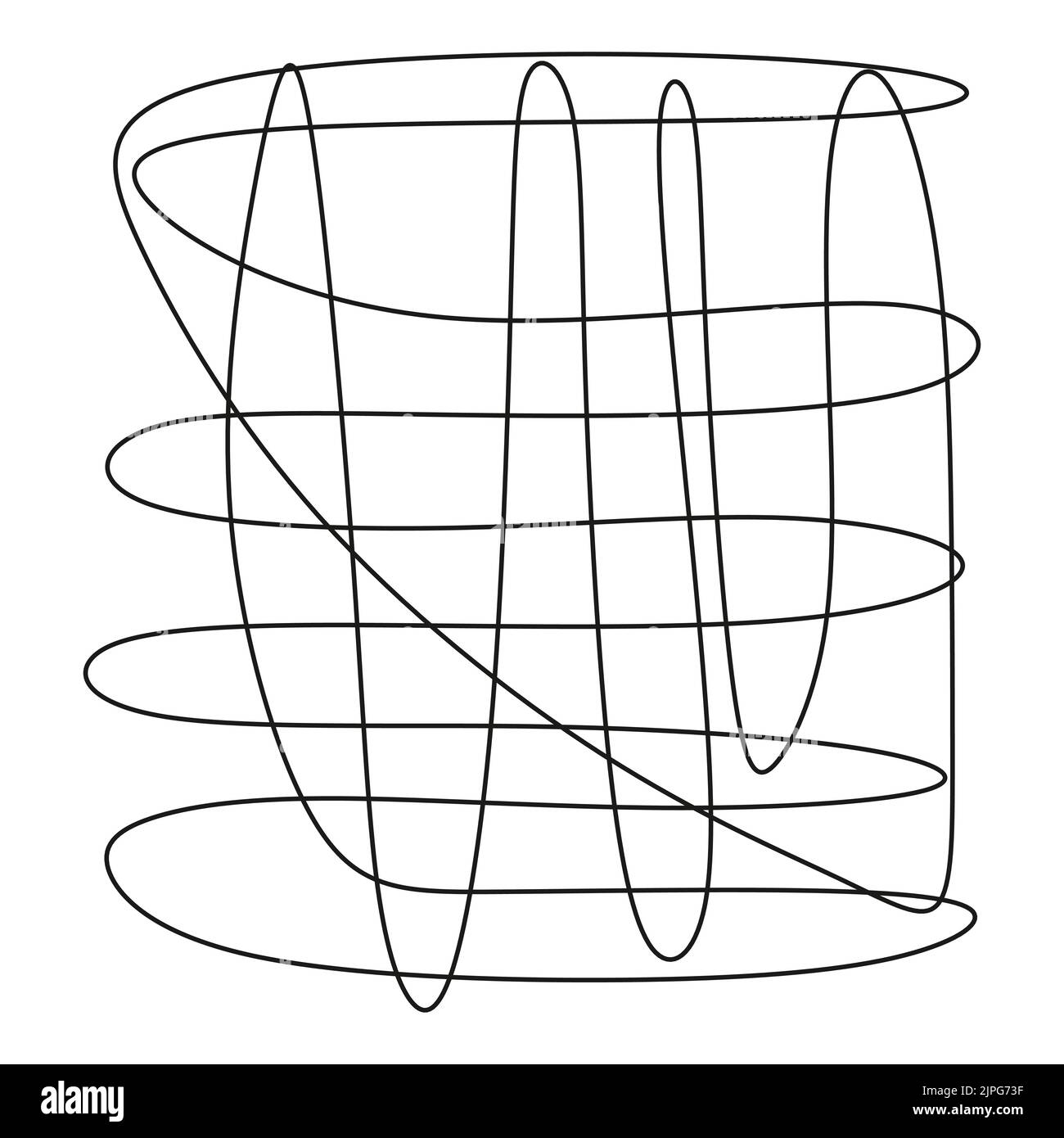 Handgezeichneter Doodle Scribble Chaos Pfad chaotische Linien Stock Vektor