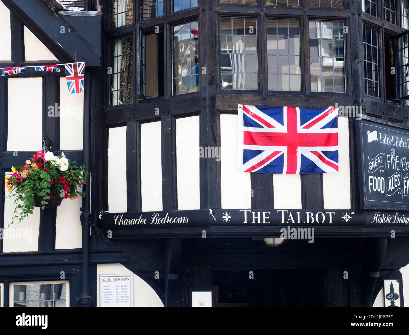 Das Old Talbot Inn in der New Street Ledbury Herefordshire England Stockfoto