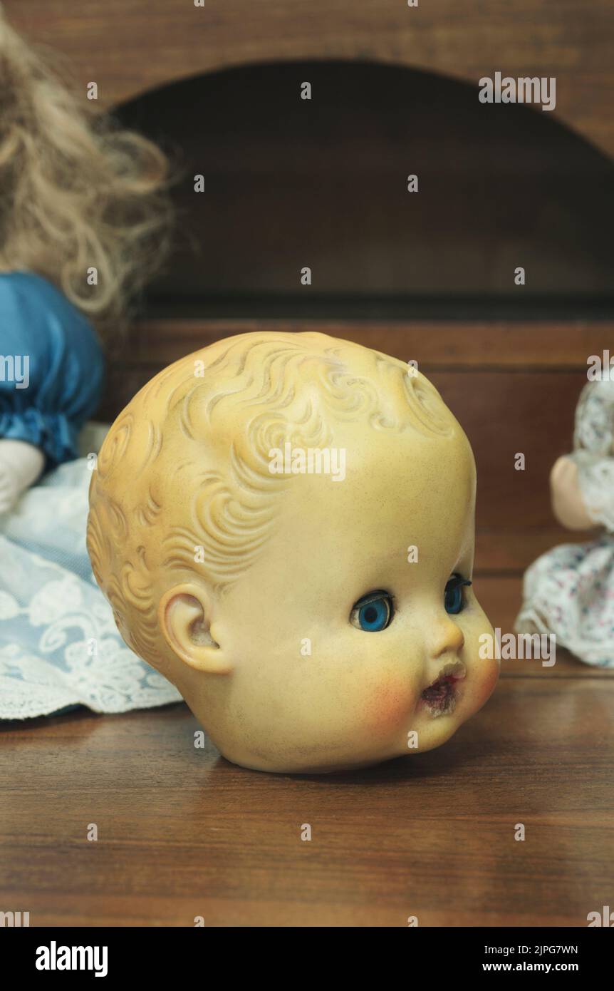 TOYANDONA Puppenkopf Aus Vinyl - 9x7,5x7 Cm, Beige, Für DIY Puppen & Sammler