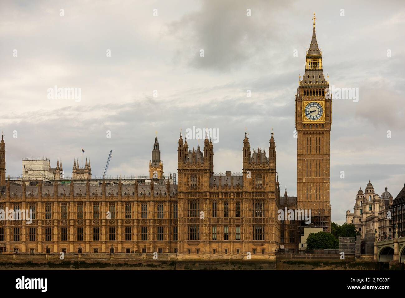 Der Big Ben und die Westminster Bridge Stockfoto