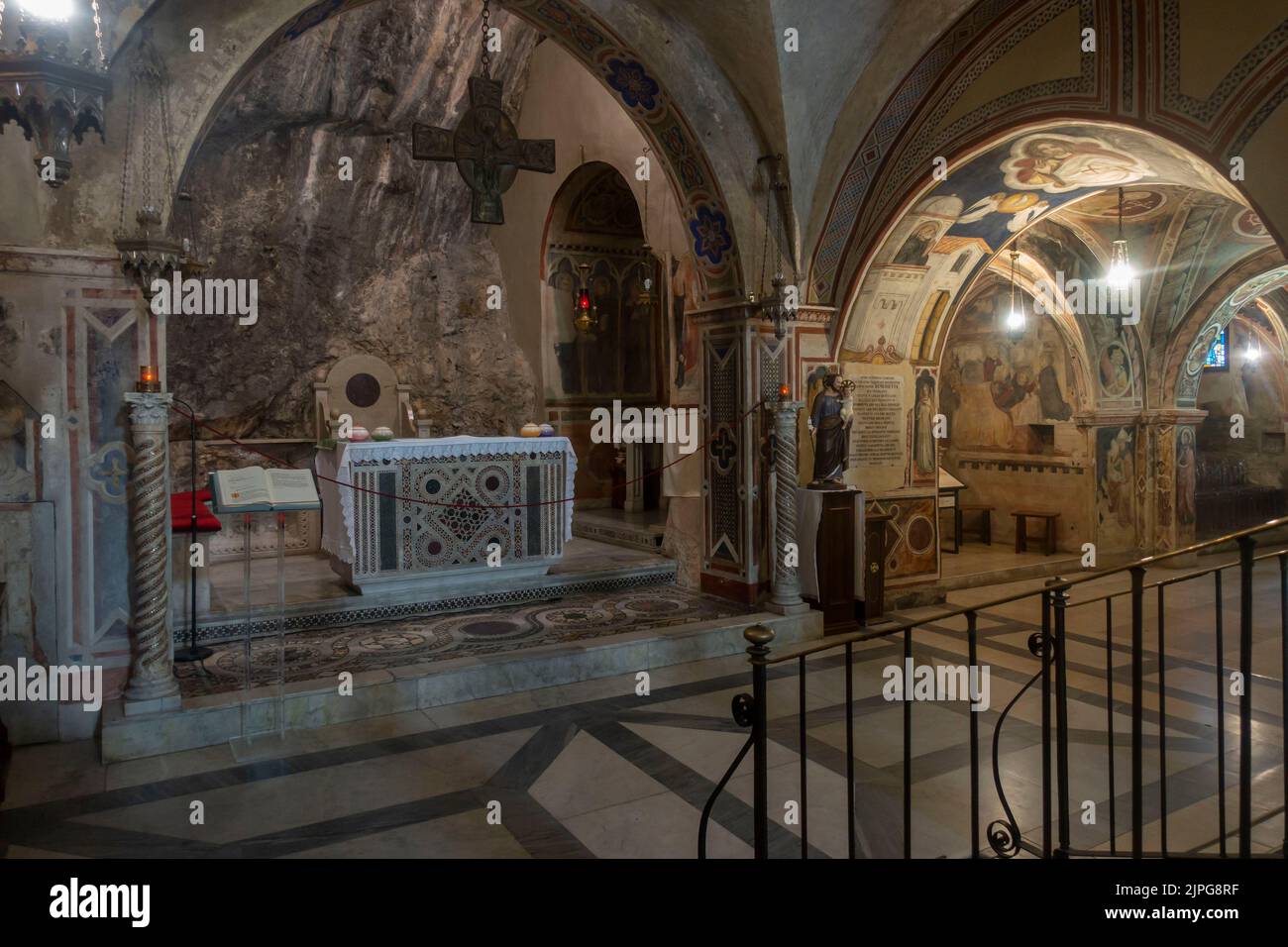 Subiaco, Italien - August 2022 - Kloster des Ordens von San Benedetto Benedictin Stockfoto