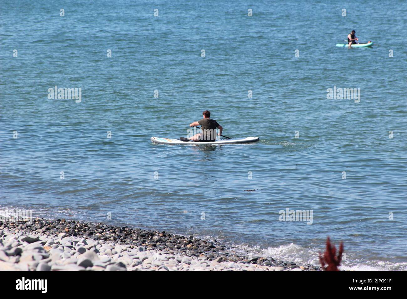 Penmaenmawr Beach Wales Stockfoto