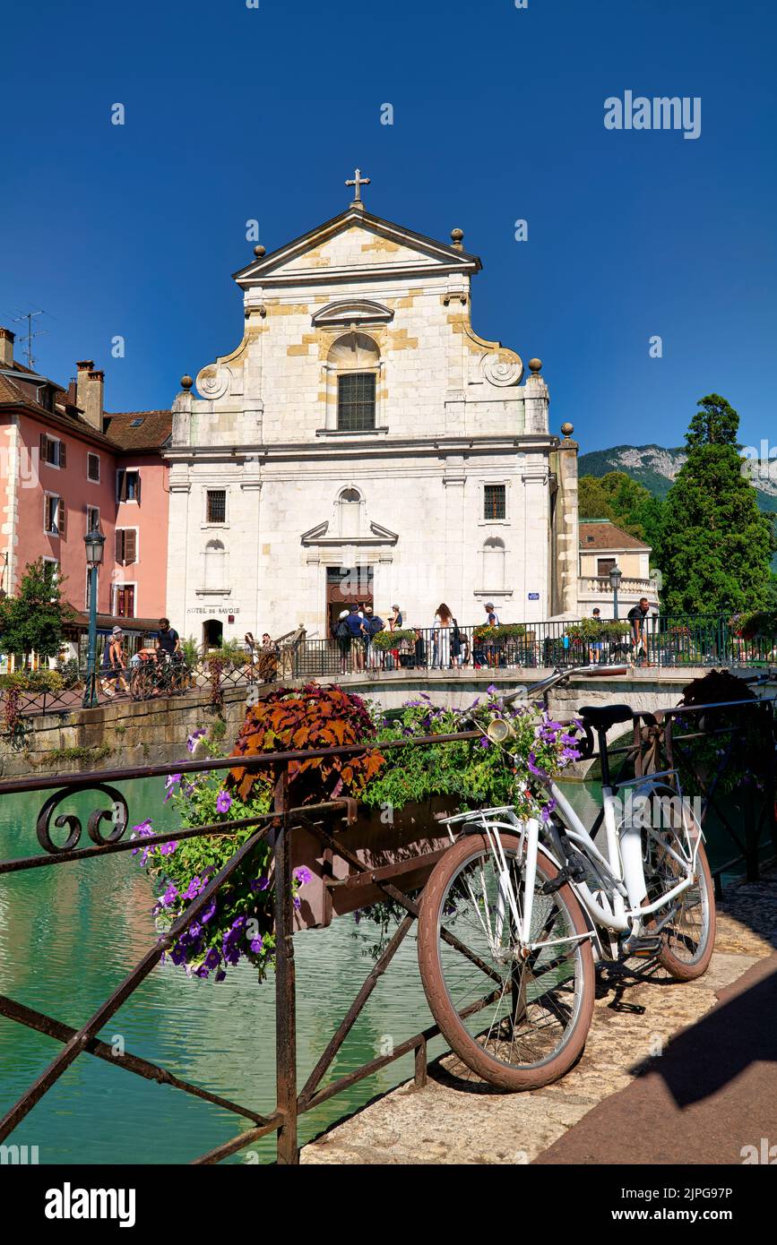 Annecy Haute Savoie Frankreich. Kirche des heiligen Franz von Sales Stockfoto