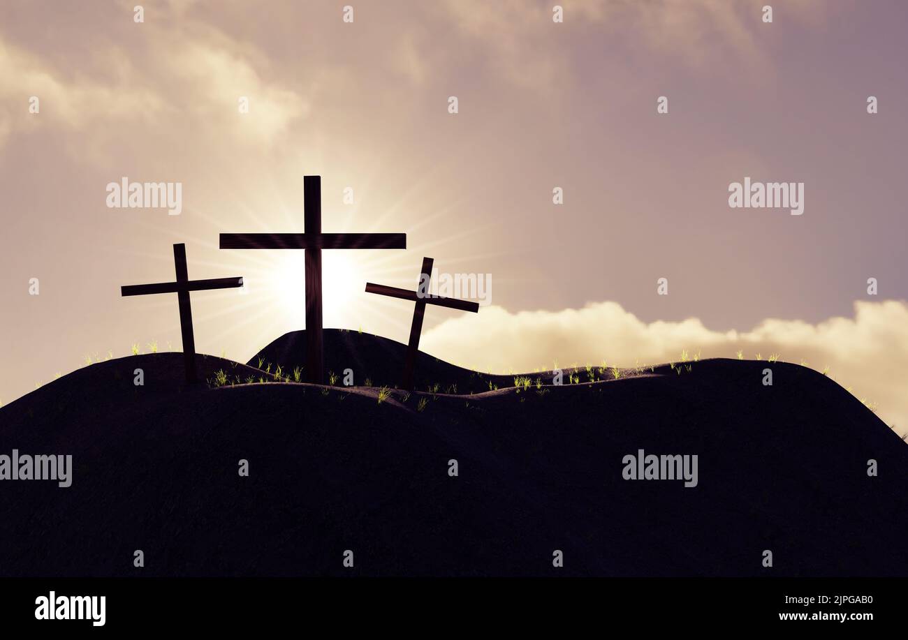 Kreuz, Erlösung, Auferstehung, Kreuze, Heilungen, Wiederauferstehungen Stockfoto