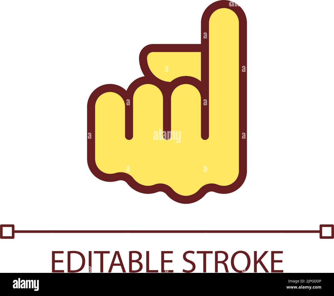 Zeigefinger zeigt auf Pixel Perfect RGB-Farbsymbol Stock Vektor