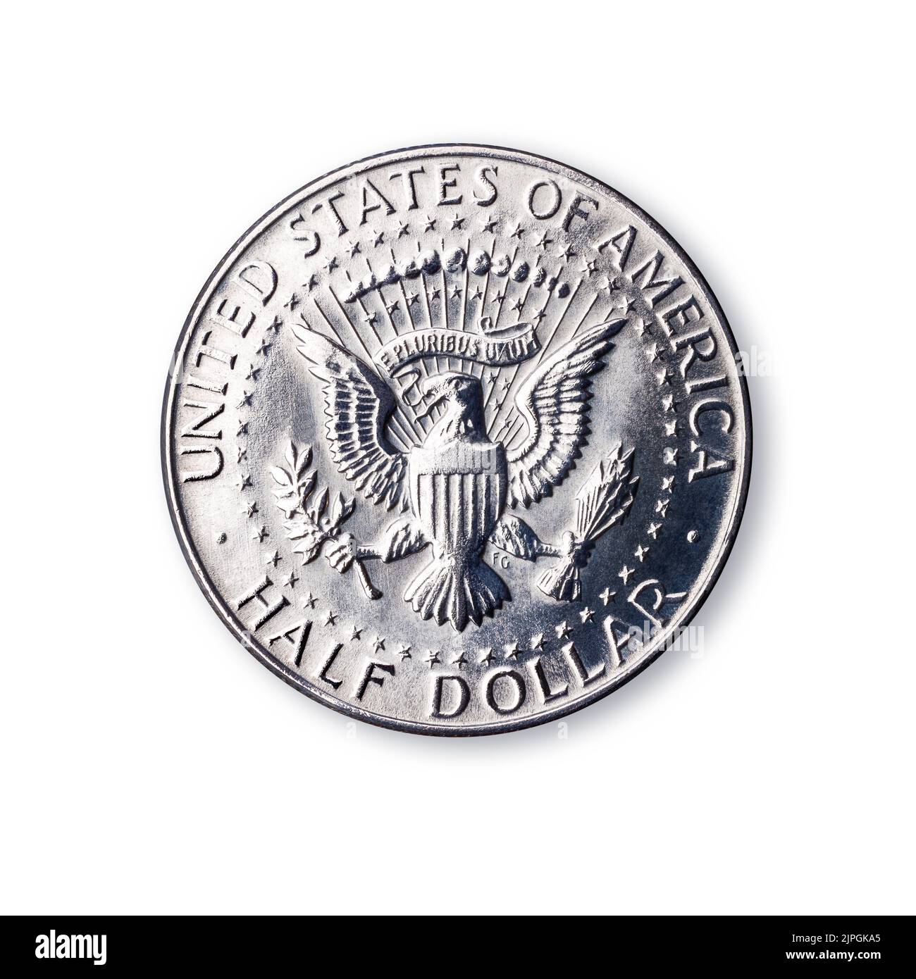 Dollar-Münze, Halbdollar Stockfoto