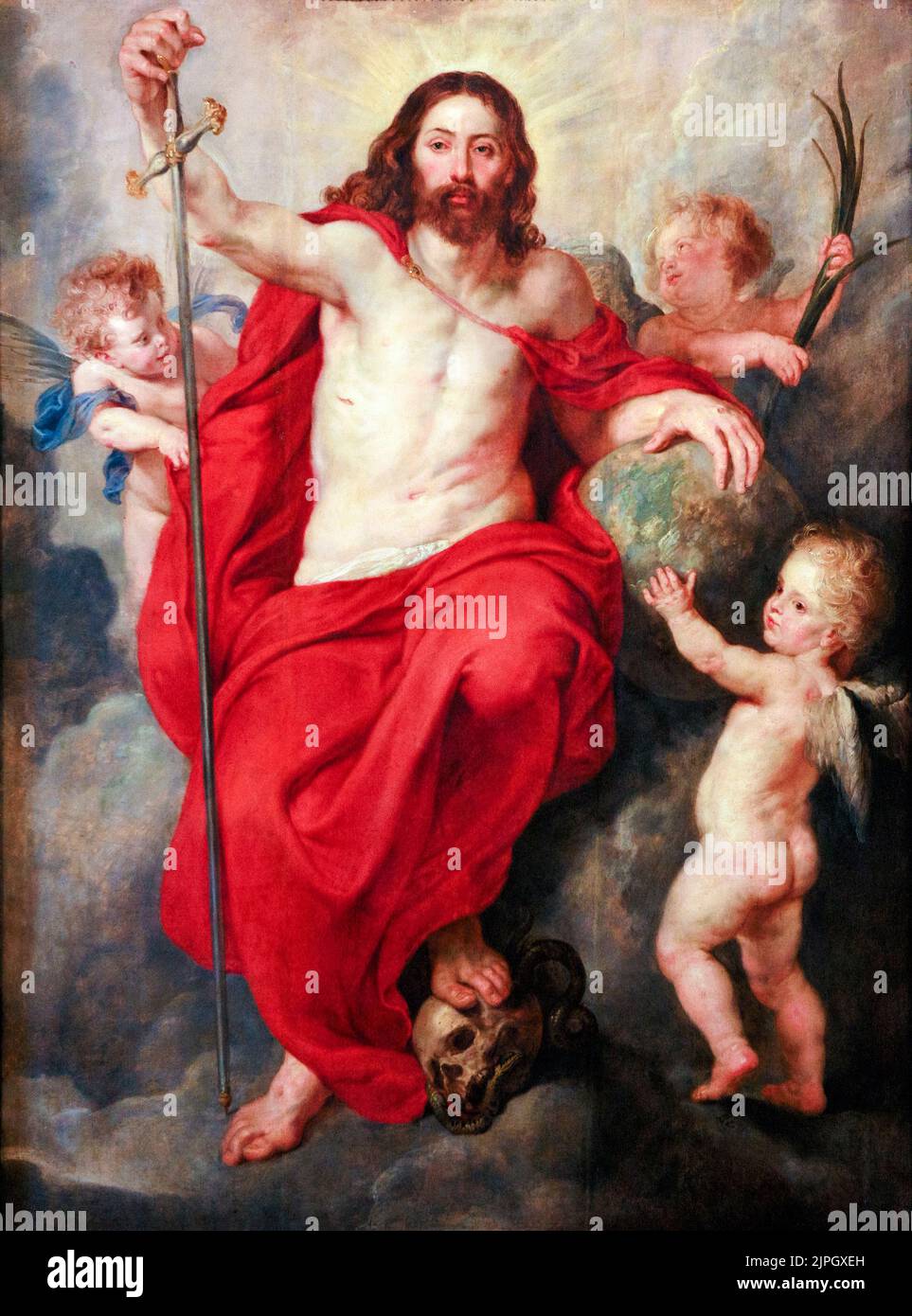 Peter Paul Rubens, Christus triumphiert über Tod und Sünde, Ölgemälde auf Tafel, 1615-1616 Stockfoto