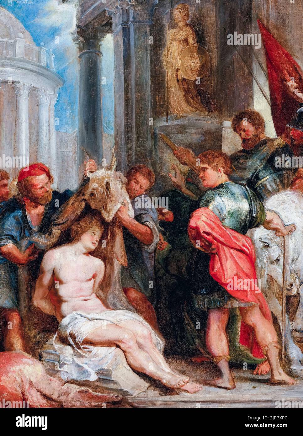 Peter Paul Rubens, die Folter des heiligen Chrysanthus, Ölgemälde auf Leinwand übertragen, 1615-1616 Stockfoto