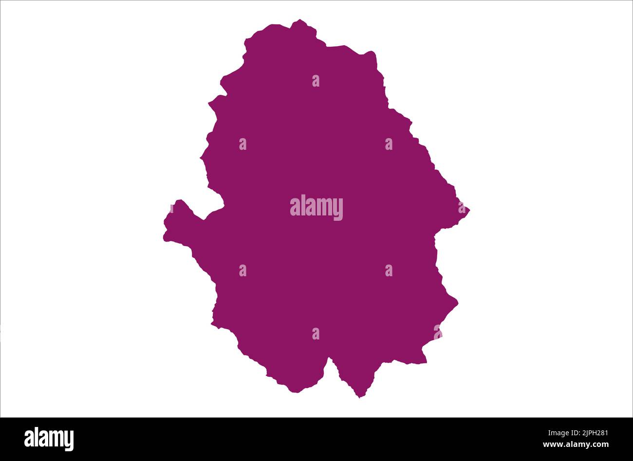 Haa Bhutan Bunte State Vector Kartendarstellung auf weißem Hintergrund, Haa State of Bhutan detaillierte Vektordarstellung Stock Vektor