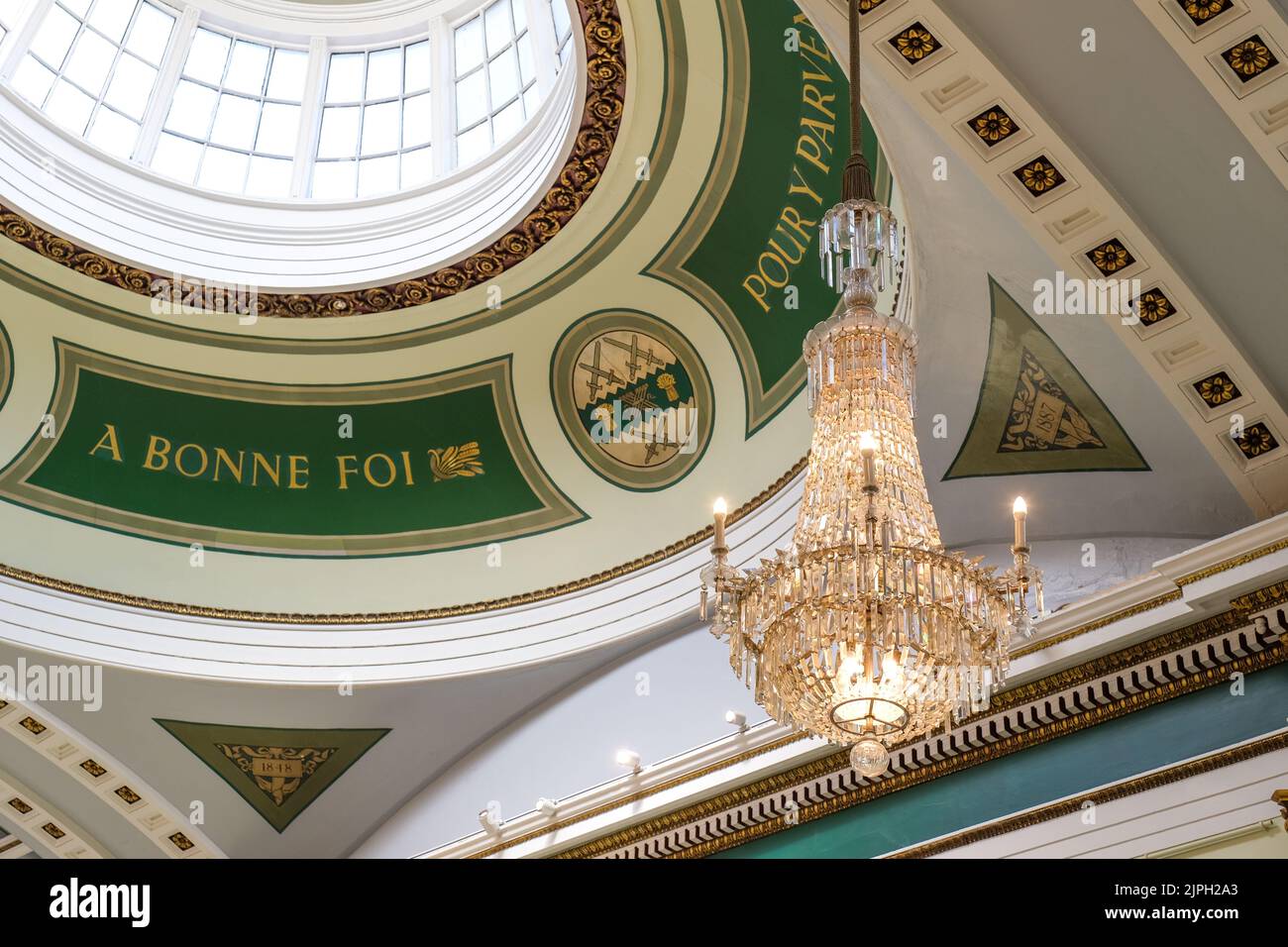 Inneneinrichtung der Cutler's Hall, im Zentrum von Sheffield. Stockfoto Inneneinrichtung der Cutler's Hall, im Zentrum von Sheffield. Stockfoto
