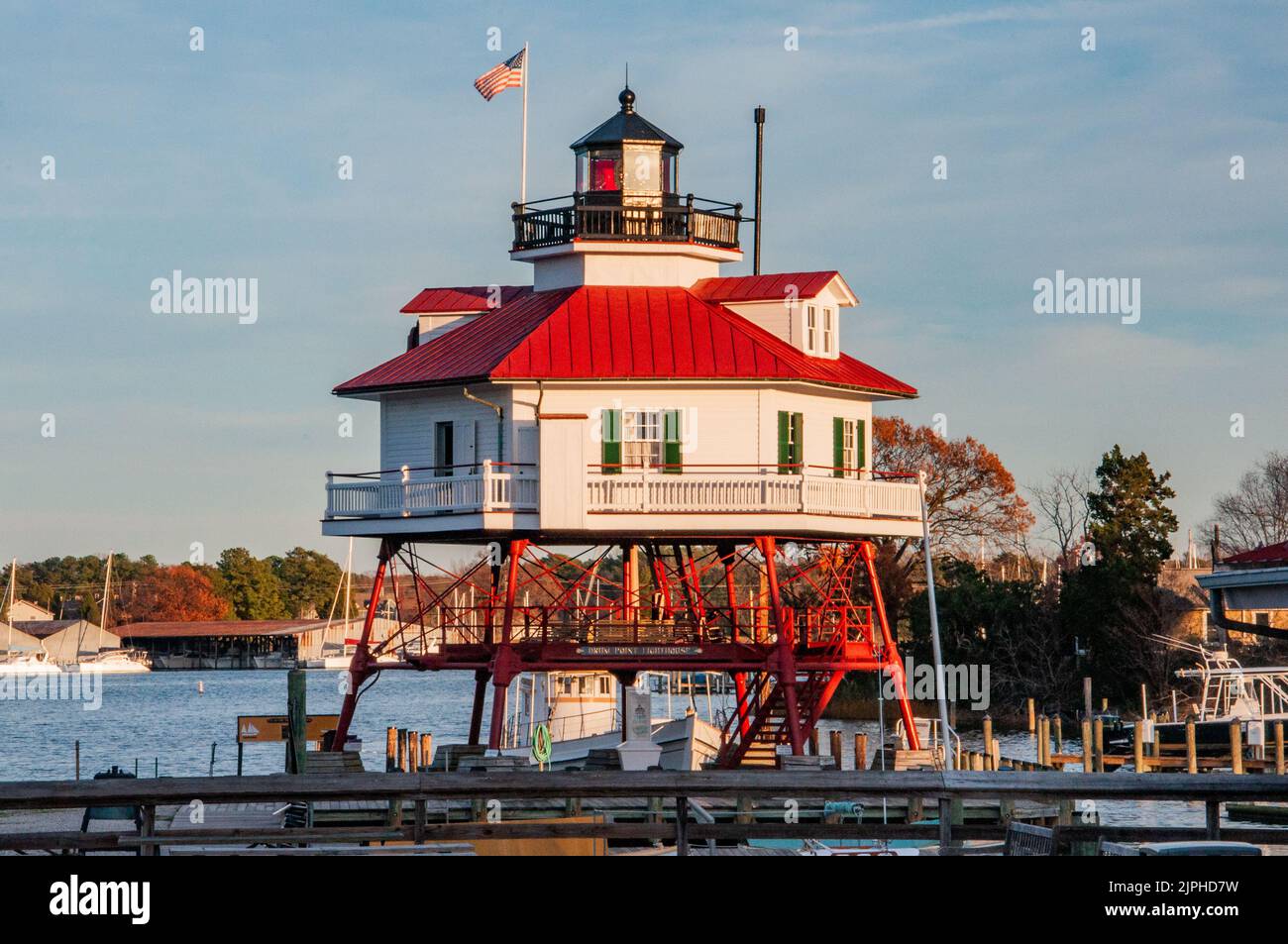 Drum Point Lighthouse, Calvert County Maryland, USA, Maryland Stockfoto