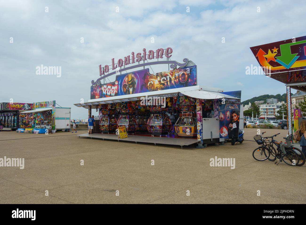 Bild eines Messestandes in Le Havre, Frankreich Stockfoto