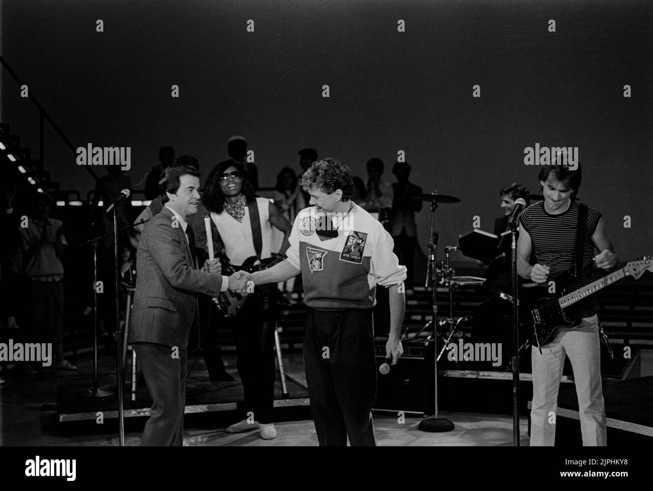Dan Hartman über American Bandstand im Jahr 1985 Credit: Ron Wolfson / MediaPunch Stockfoto
