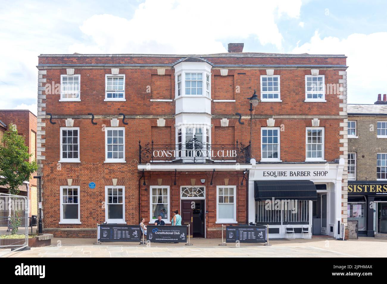 The Braintree & Bocking Constitutional Club, Great Square, Braintree, Essex, England, Vereinigtes Königreich Stockfoto