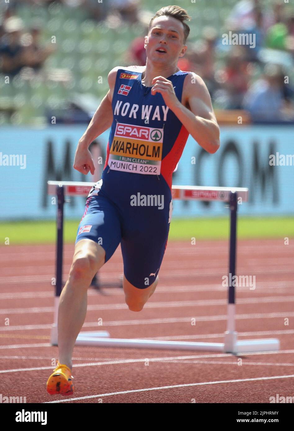 Karsten Warholm aus Norwegen die 400m Hürden der Männer während der