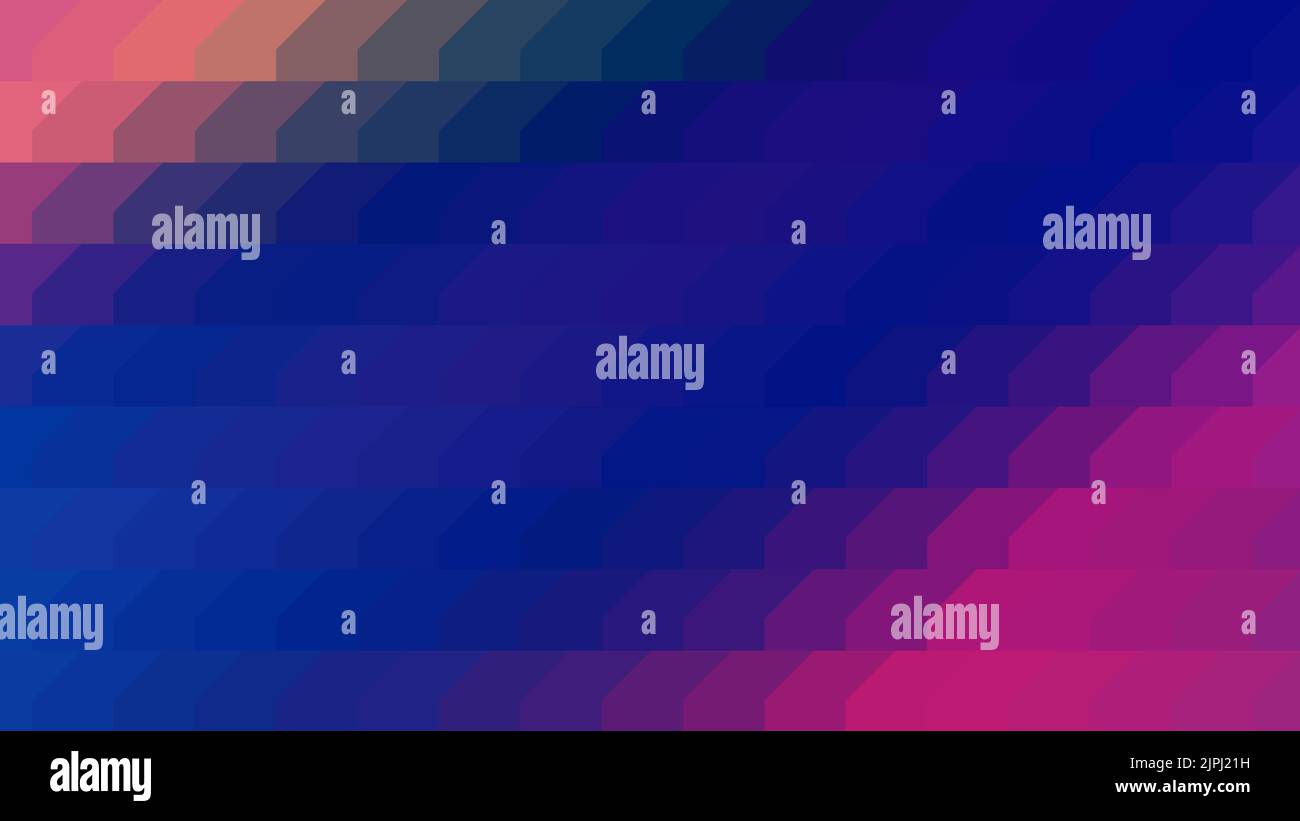 Abstrakte geometrische blau-rot-violette Kacheltapete. Dunkler Vektorgrafikhintergrund Stock Vektor