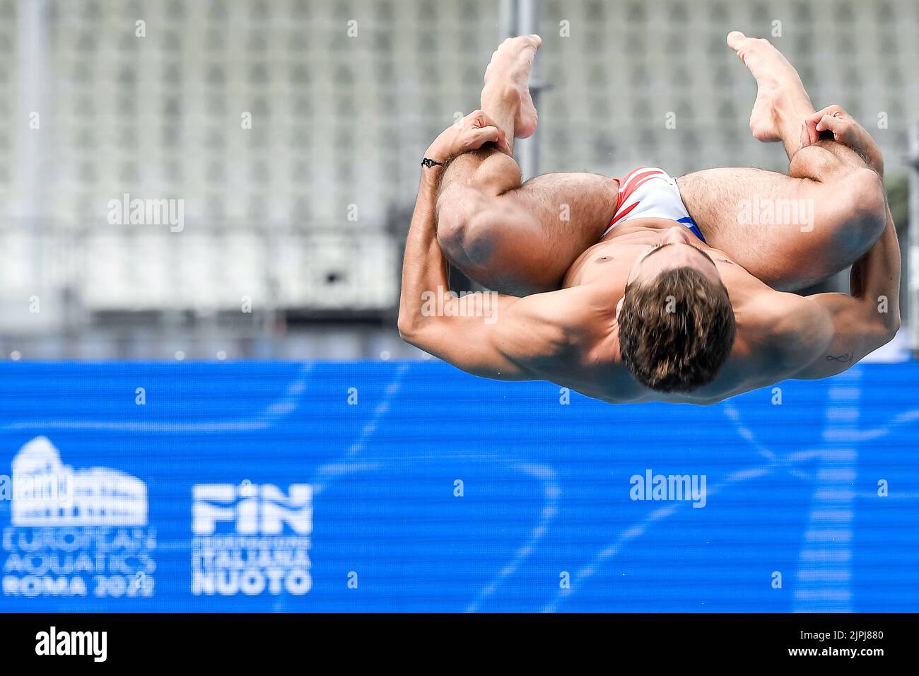 Roma, Italien. 18. August 2022. BOUYER Jules FRA FRANCE1m Springboard Men Final Diving Roma, 18/8/2022 Stadio del Nuoto XXVI len European Championships Roma 2022 Foto Andrea Staccioli/Deepbluemedia/Insidefoto Kredit: Insidefoto di andrea staccioli/Alamy Live News Stockfoto