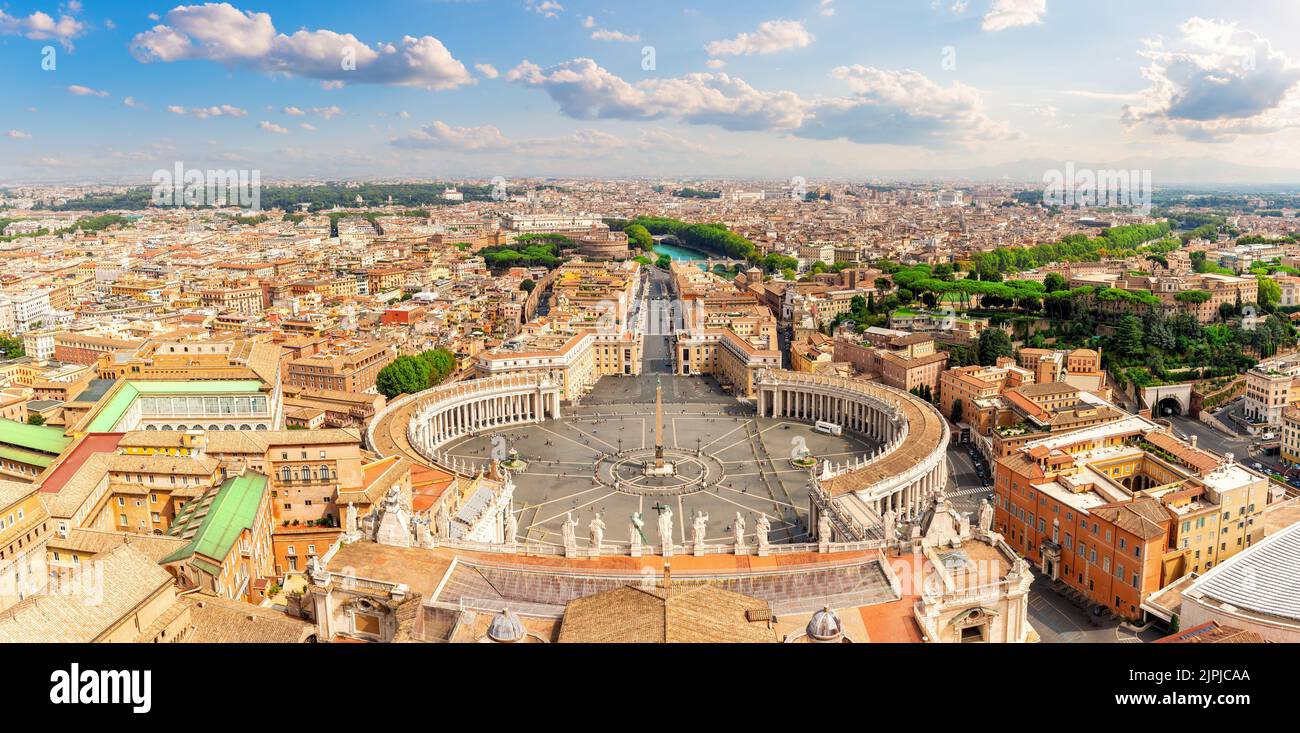 rom, Petersplatz, vatikan, drohnenflug, via della conciliazione, romes, St. peter's Squares, vaticans Stockfoto