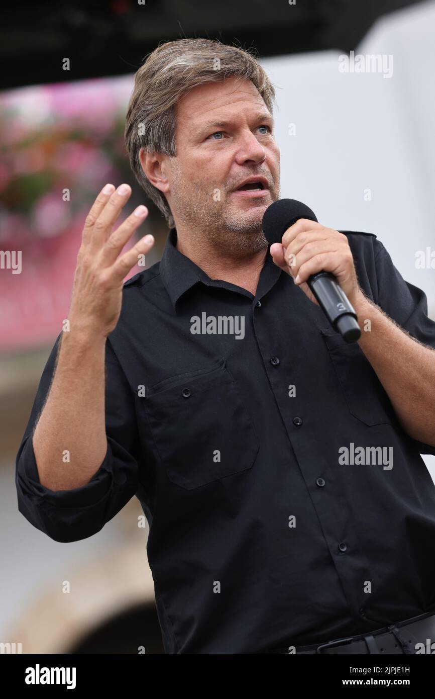 Rede, Politiker, Kampagne, robert habeck, bündnis 90/die grünen, promi, Reden, Politiker, Kampagnen Stockfoto