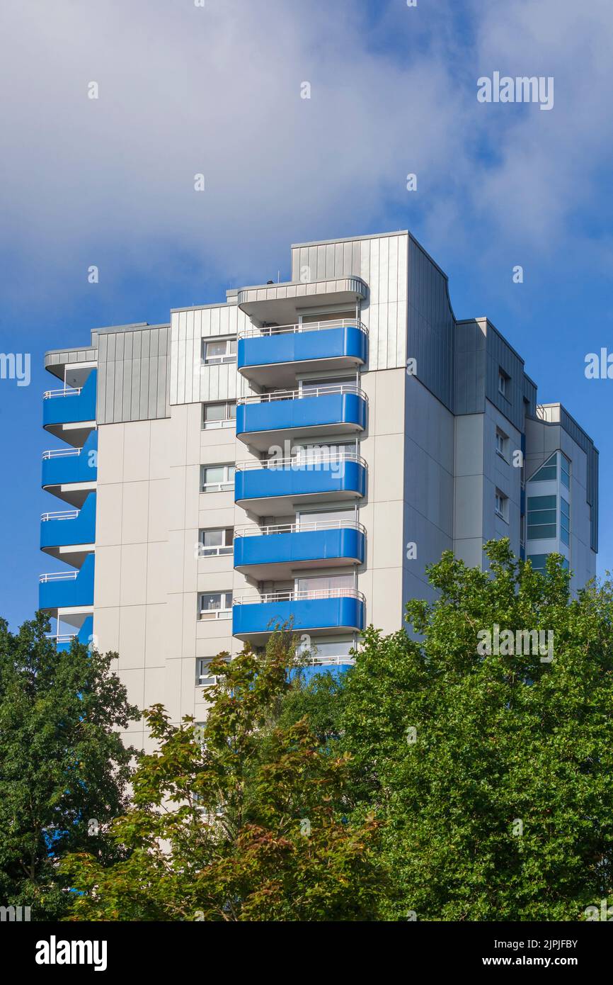 Wolkenkratzer, Wohnung, Mietshaus, Hochhaus, Wolkenkratzer, Apartments, Mietshäuser Stockfoto