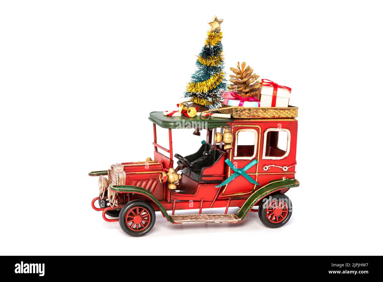 Retro, Autodach, Familienfest, weihnachtsgeschenk, altmodisch, Retro-Stil, Autodächer, Familienfeste, weihnachtsgeschenk, weihnachtsgeschenke Stockfoto