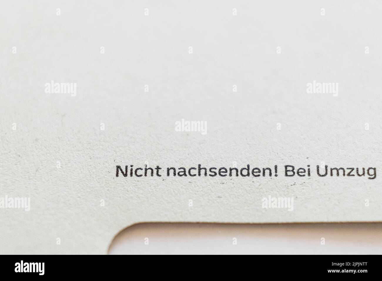 Letter, not nacsend, amtliche Wahlbenachrichtigung, letters Stockfoto