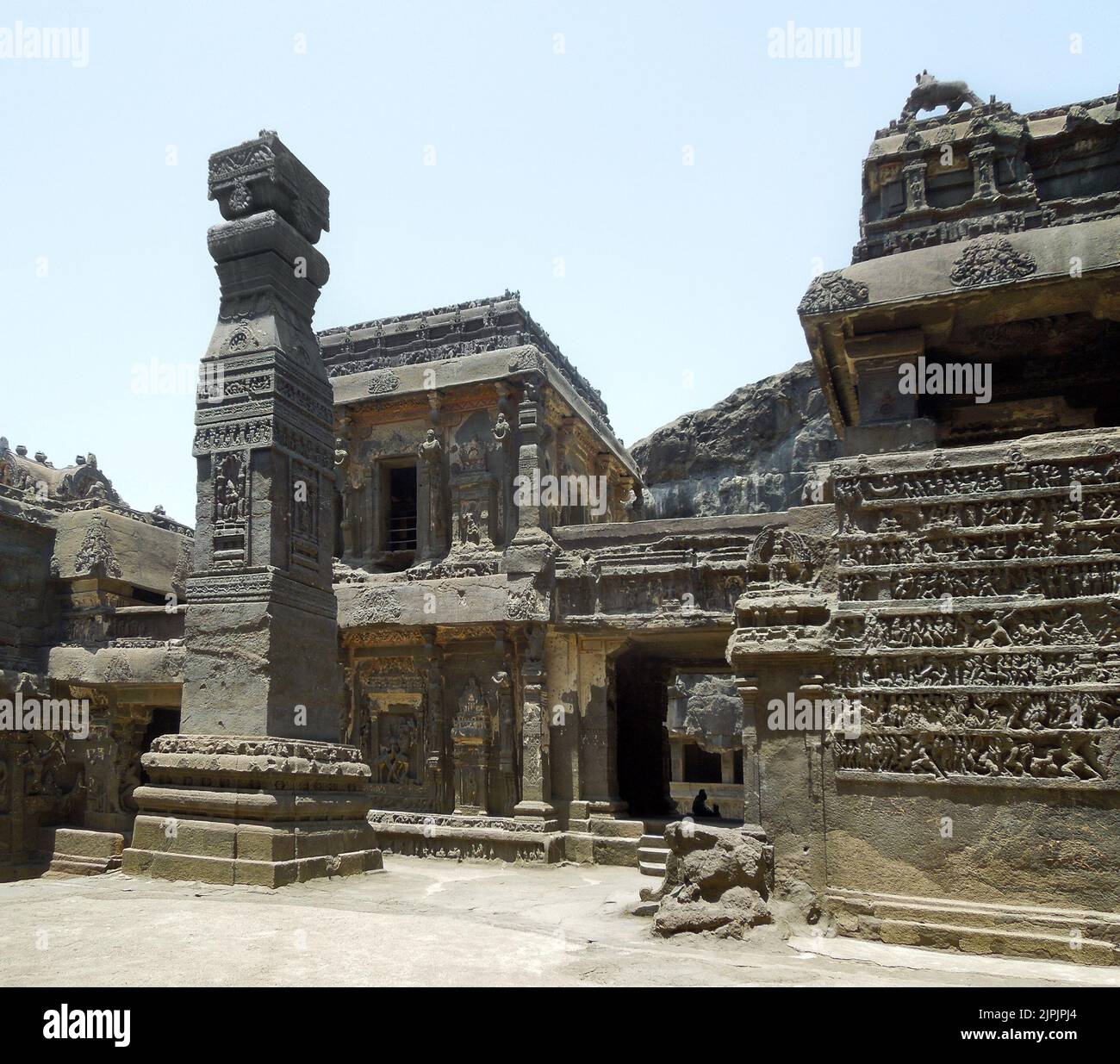 Tempel, Tempel, ellora-höhlen, maharastra Stockfoto