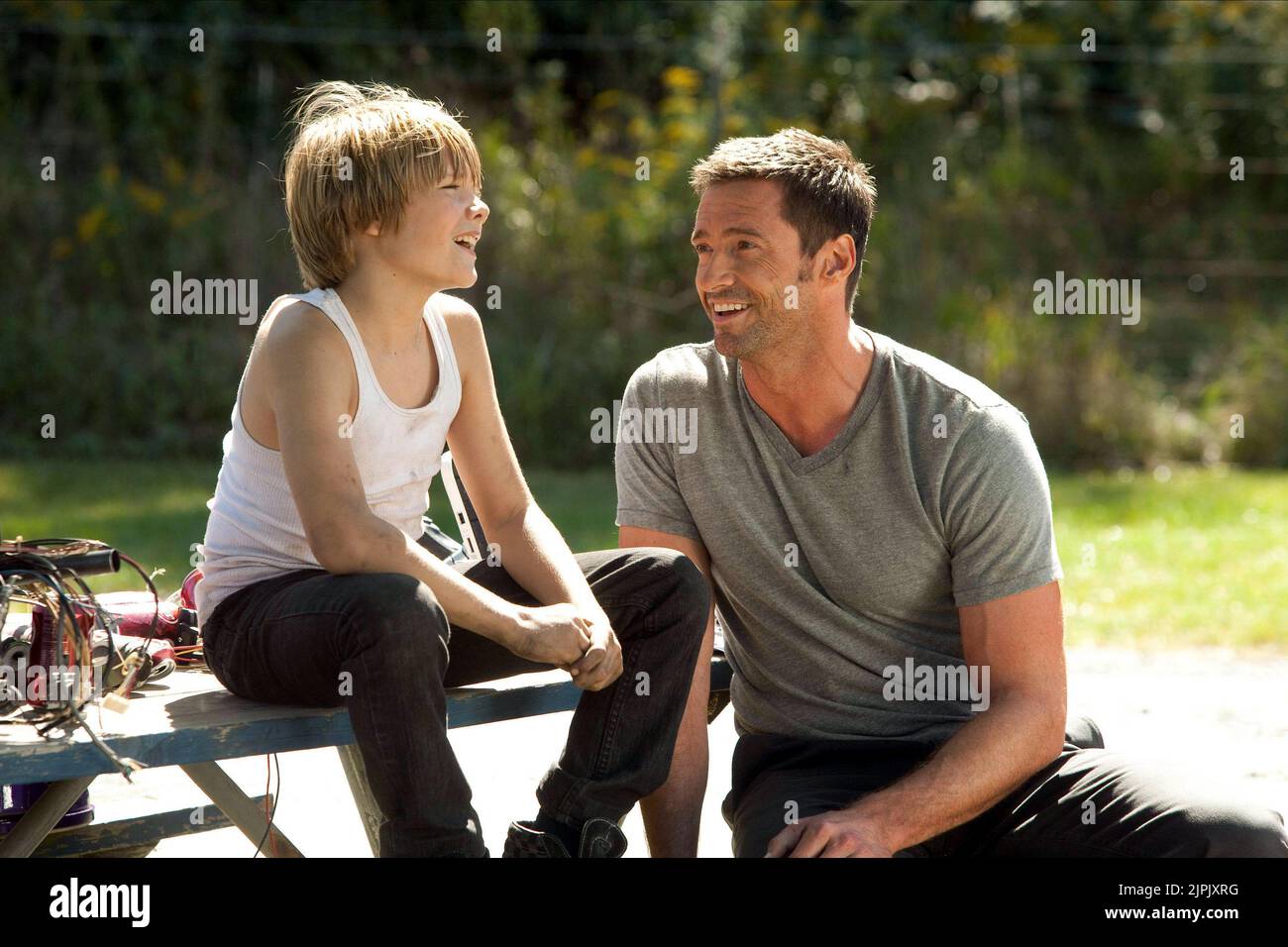 DAKOTA GOYO, Hugh Jackman, Stahl, 2011 Stockfoto