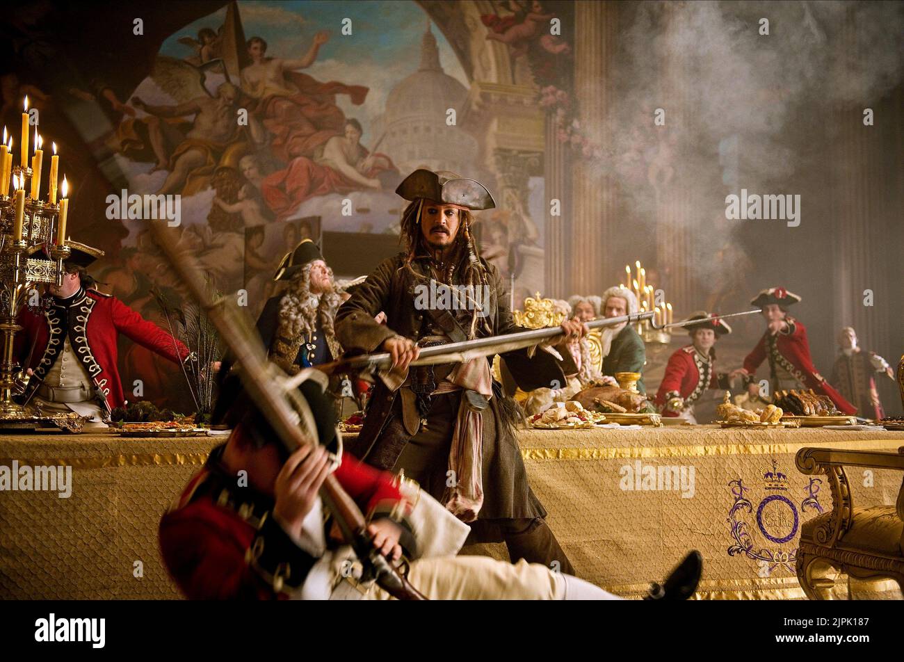 JOHNNY DEPP, PIRATEN DER KARIBISCHEN MEERE: On Stranger Tides, 2011 Stockfoto