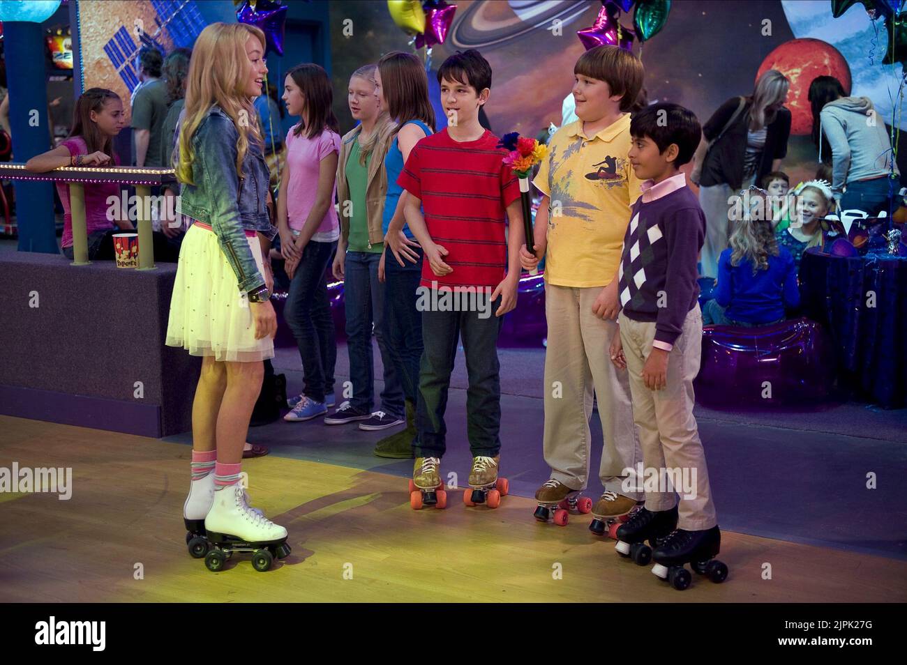 PEYTON LIST, ZACHARY GORDON, ROBERT CAPRON, KARAN BRAR, DIARY OF A WIMPY KID: RODRICK REGELN, 2011 Stockfoto