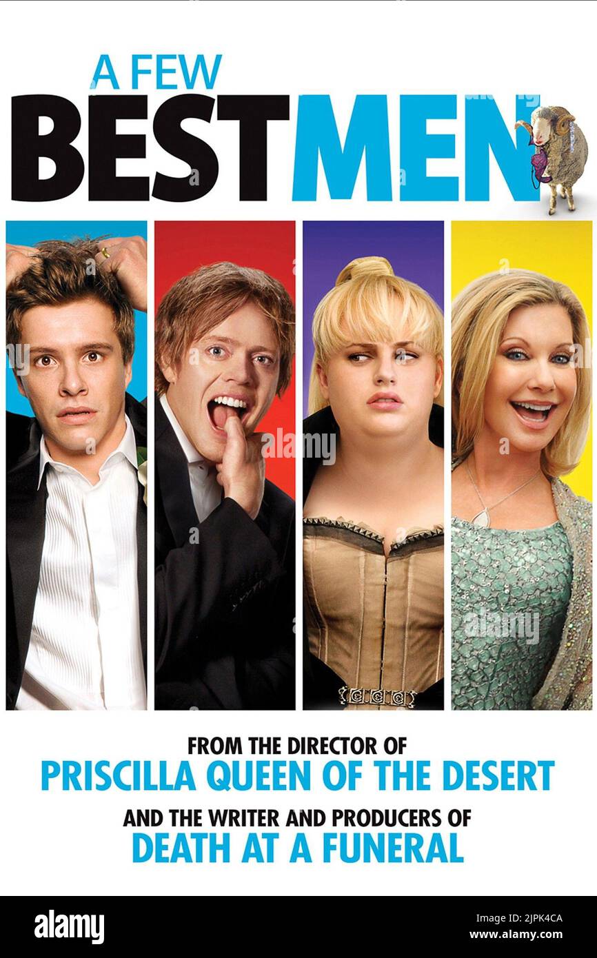 XAVIER SAMUEL, KRIS MARSHALL, REBEL WILSON, OLIVIA NEWTON-JOHN POSTER, EIN PAAR BESTE MÄNNER, 2011 Stockfoto