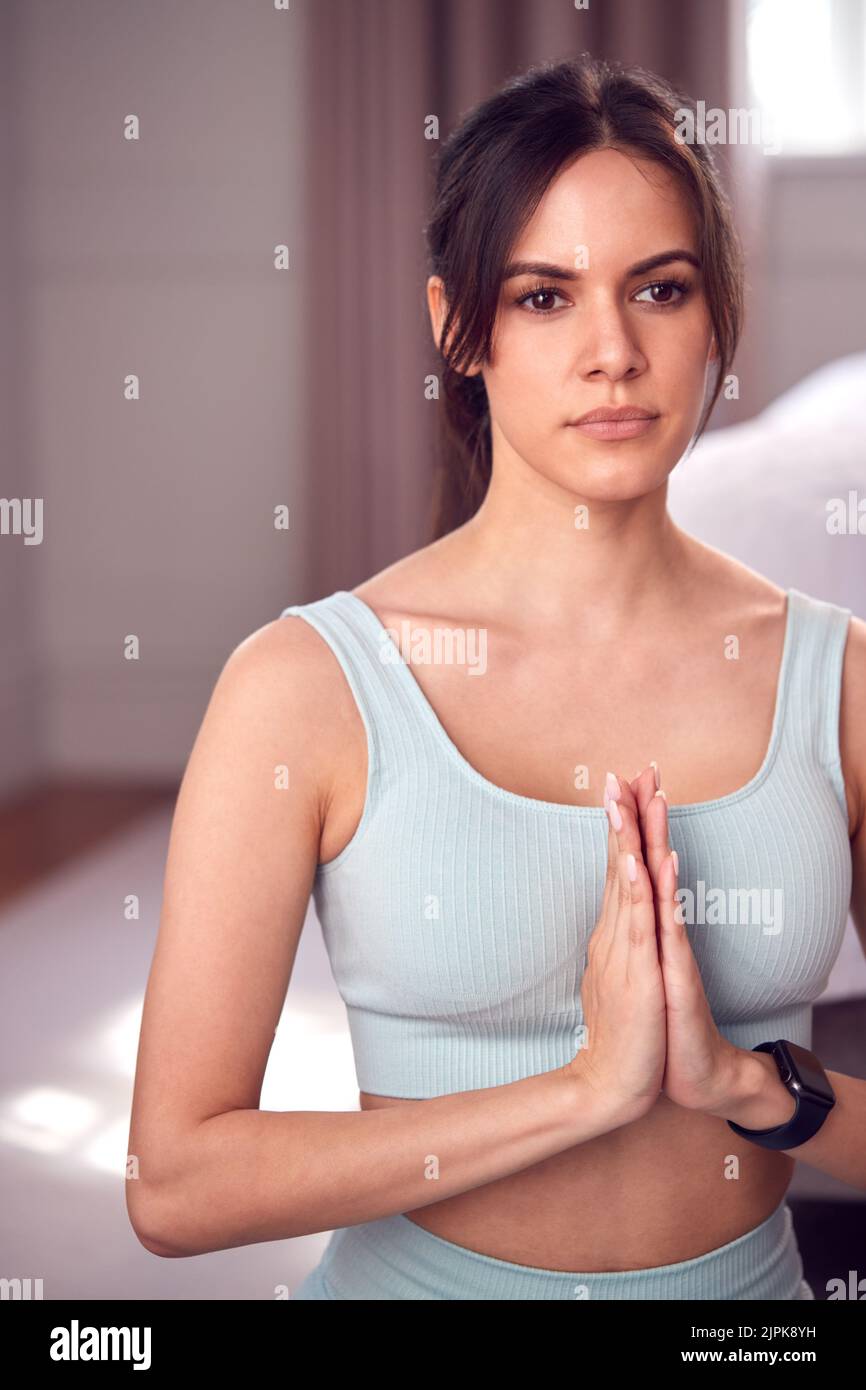 Yoga, Handhaltung, anjali Mudra, Yogas, Handhaltungen, anjali-Mudras Stockfoto