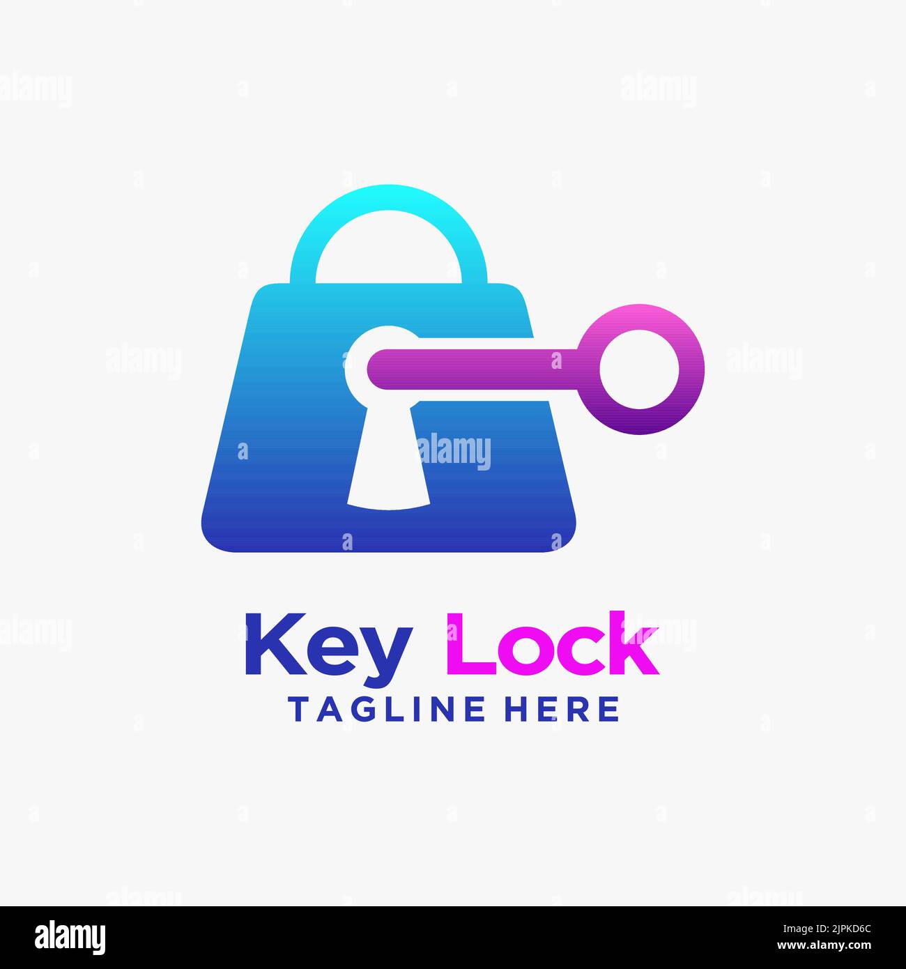 Logo mit Schloss Stock Vektor