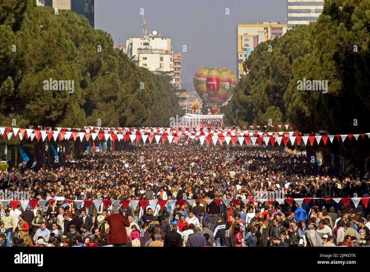 Politische Demonstration, Tirana, Albanien Stockfoto