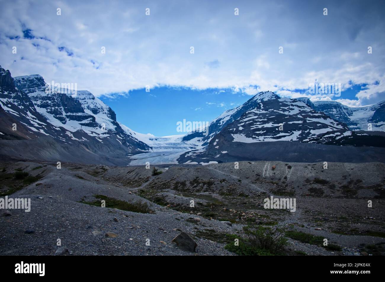 Gletscher und Berge in Kanada Stockfoto