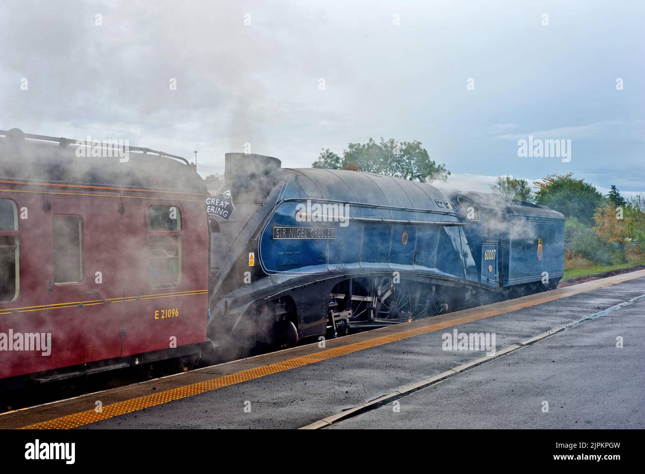A4 Pacific No 60007 Sir Nigel Gresley in Eaglescliffe, Stockton on Tees, Cleveland, England Stockfoto
