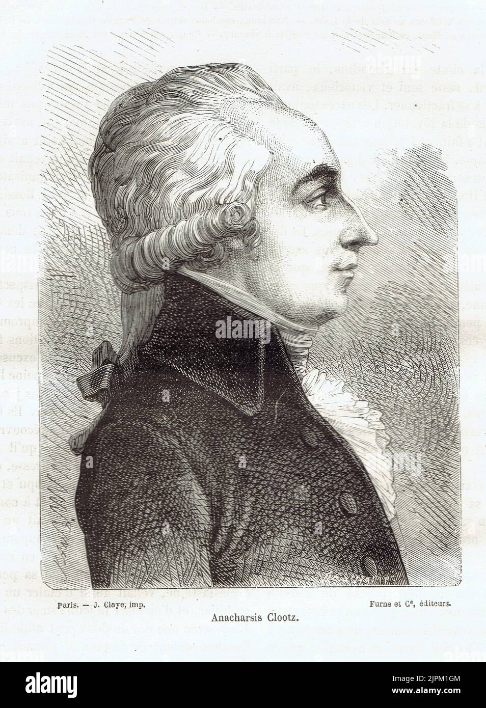 Jean-Baptiste du Val-de-Grâce, Baron de Cloots, conventionnel, hébertiste Stockfoto