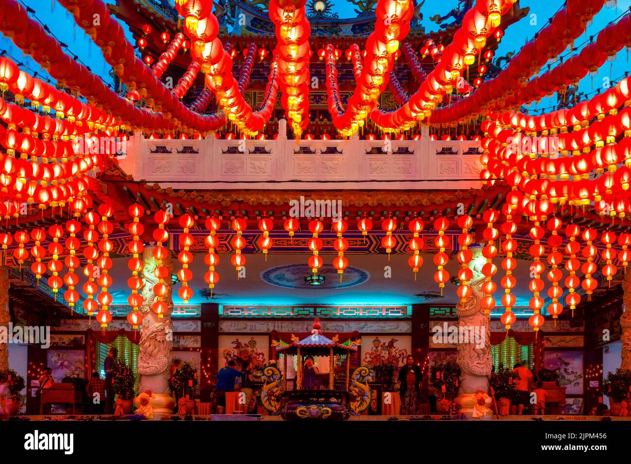 Thean Hou Tempel während das chinesische Laternenfest, Kuala Lumpur, Malaysia Stockfoto