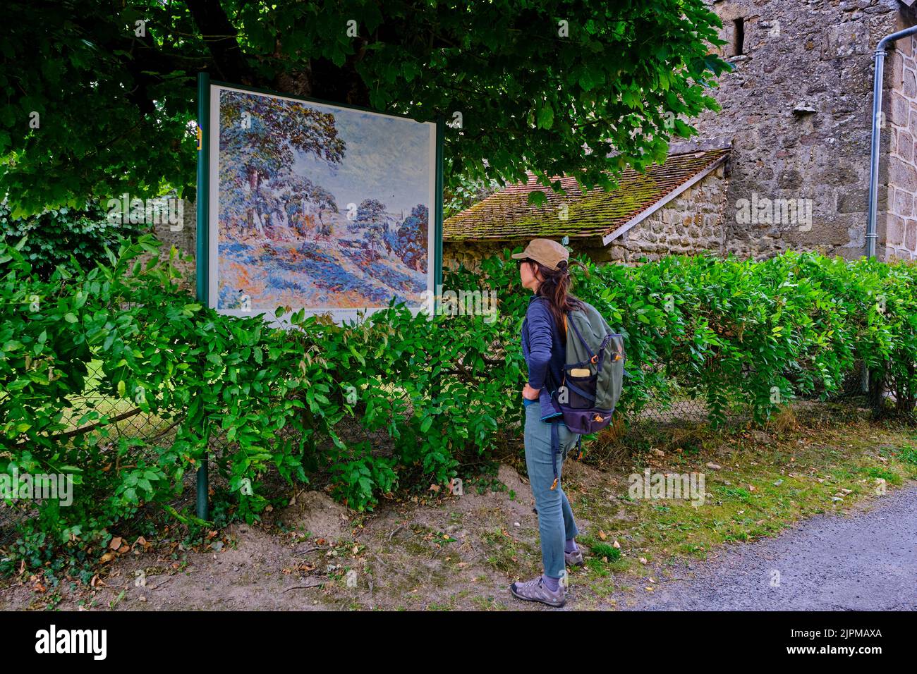 Frankreich, Creuse (23), Crozant, Interpretationswege auf den Spuren der Maler Stockfoto