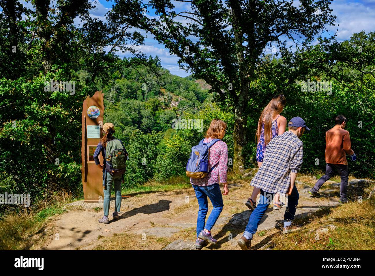 Frankreich, Creuse (23), Crozant, Interpretationswege auf den Spuren der Maler Stockfoto