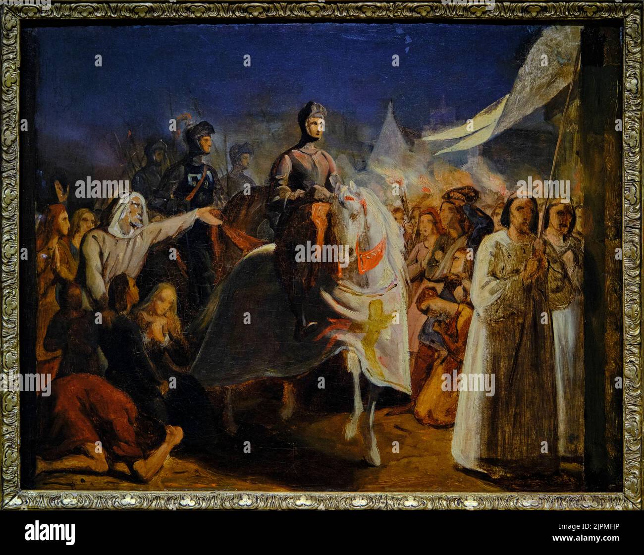 Frankreich, Loiret, Orleans, Beaux Art Museum, Eintritt von Jeanne d'Arc in Orleans, Henry Scheffer, 1835 Stockfoto