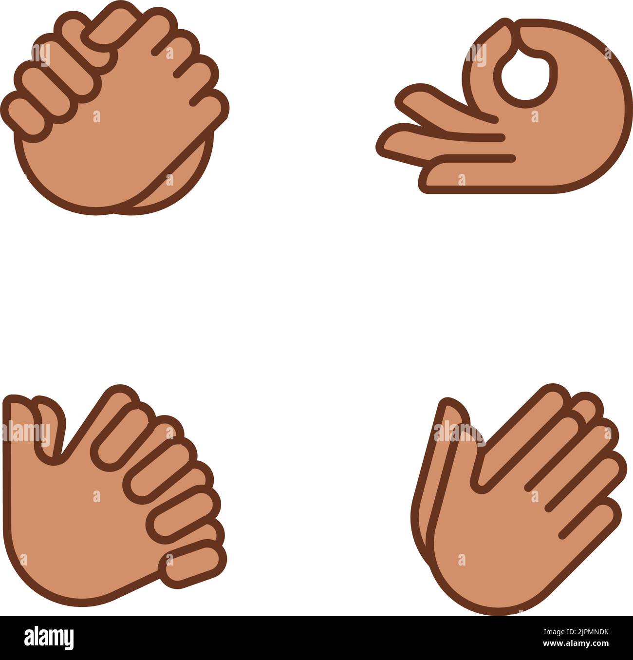 Gesten Kommunikation Pixel perfekte RGB-Farbsymbole eingestellt Stock Vektor