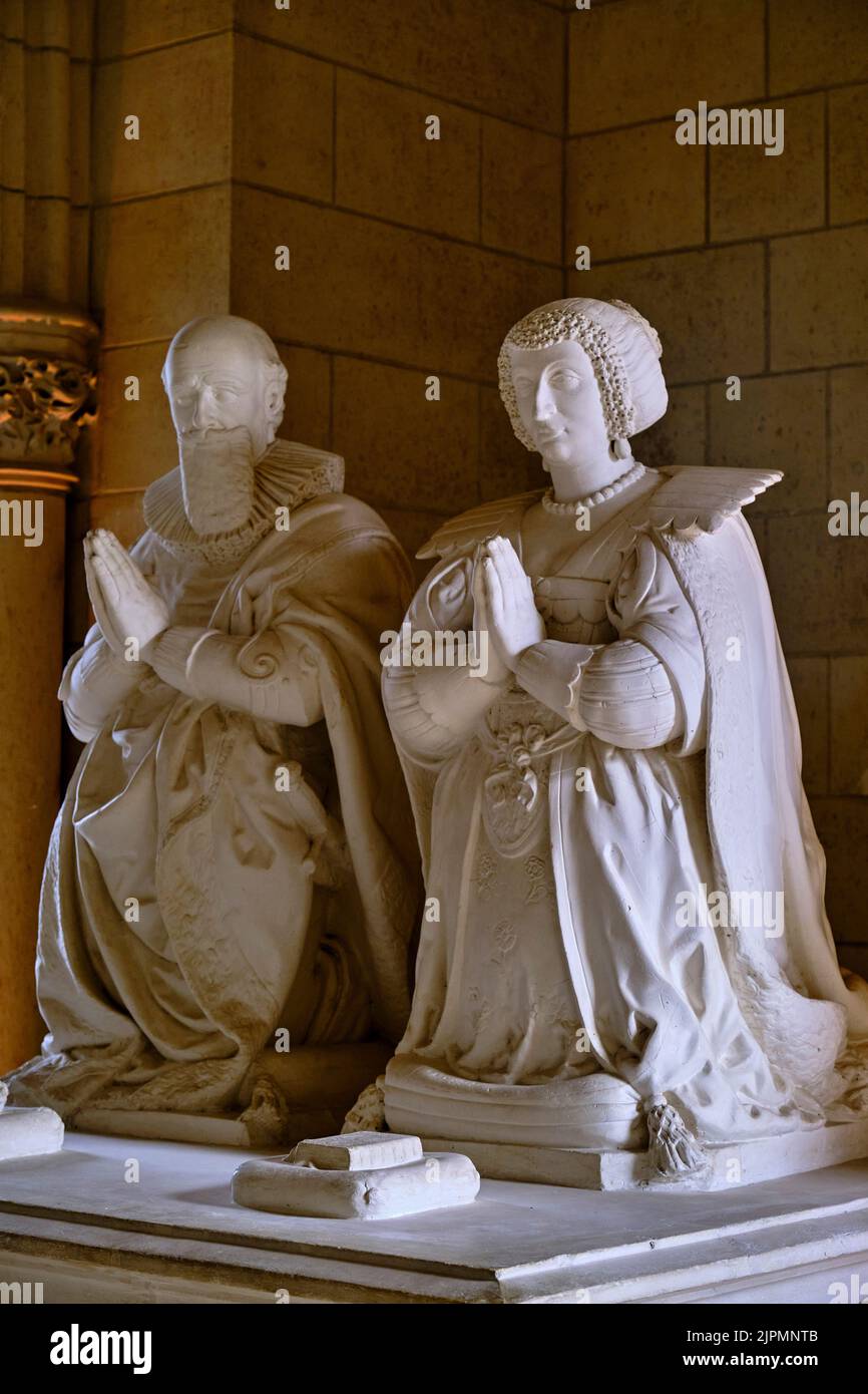 Frankreich, Loiret (45), Loire-Tal von der UNESCO zum Weltkulturerbe erklärt, Sully-sur-Loire, Château de Sully-sur-Loire, 14.-18. Jahrhunderte, Nachbildung der Stockfoto