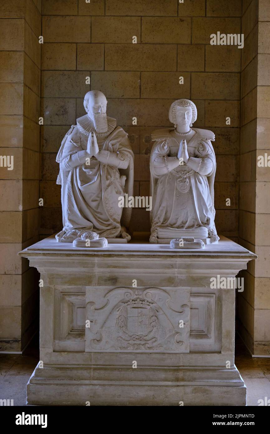 Frankreich, Loiret (45), Loire-Tal von der UNESCO zum Weltkulturerbe erklärt, Sully-sur-Loire, Château de Sully-sur-Loire, 14.-18. Jahrhunderte, Nachbildung der Stockfoto