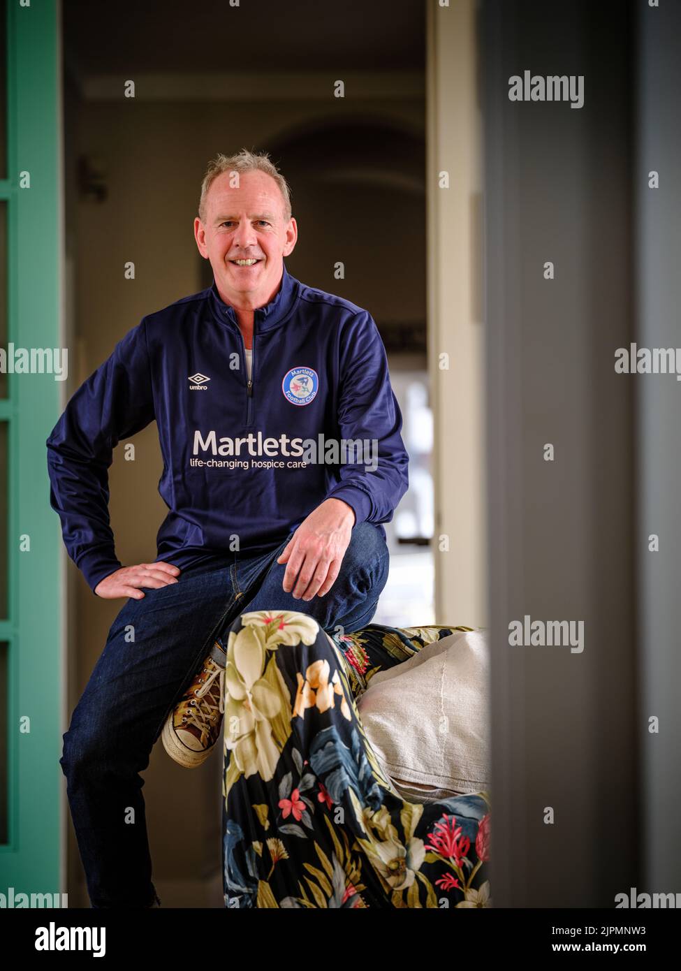 Nur für redaktionelle Verwendung - Norman Cook fotografiert in seinem Haus am Meer in Hove, East Sussex, Großbritannien. März 2022. Bild von Jim Holden Stockfoto