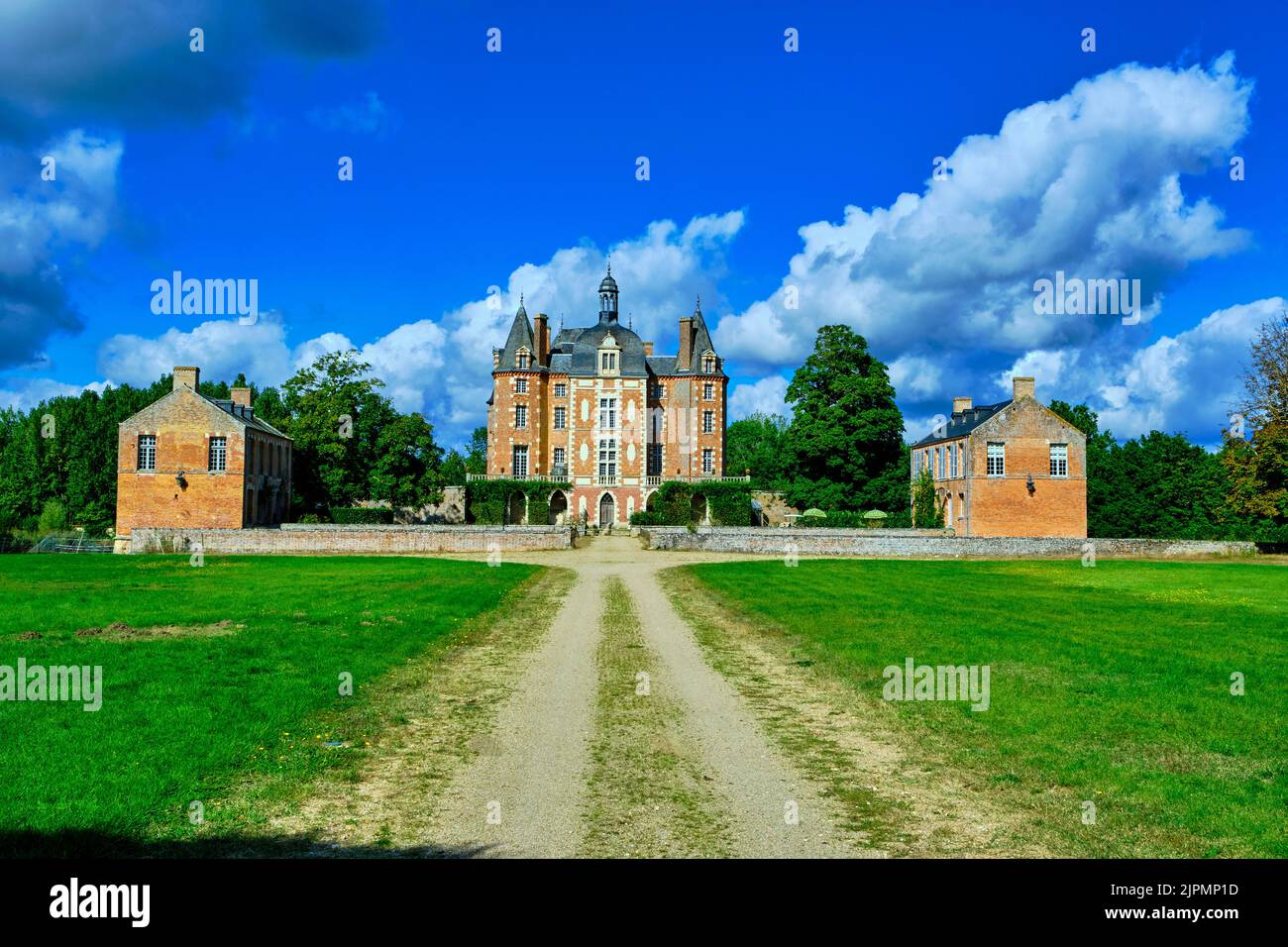 Frankreich, Loir-et-Cher, Sologne, La Ferté-Imbault, die mehrmals zerstörte Burg wurde 1627 von Jacques d'Estampes, Marschall von Frankreich und M, wieder aufgebaut Stockfoto