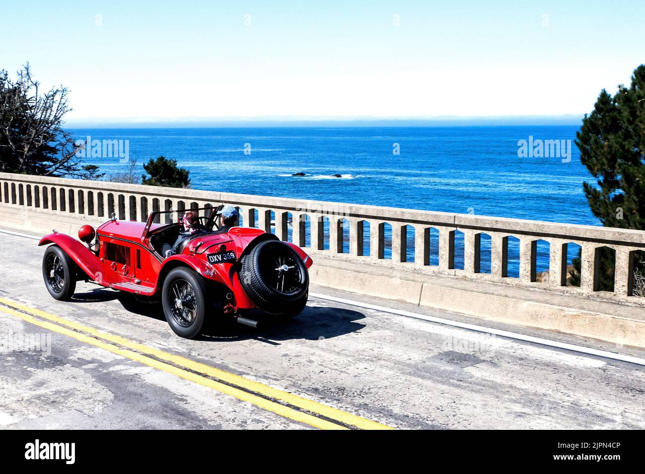 Die Pebble Beaxh Concours Tour entlang des Highway 1 in der Nähe von Carmel California 2022 Stockfoto